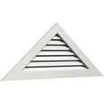 thumbnail image 2 of 68"W x 17"H Triangle Gable Vent (89 1/8"W x 22 3/8"H Frame Size) 6/12 Pitch: Functional, PVC Gable Vent w/ 1" x 4" Flat Trim Frame, 2 of 14