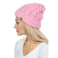 thumbnail image 4 of Basico Unisex Adult Warm Chunky Soft Stretch Cable Knit Beanie Cap Hat, 4 of 5