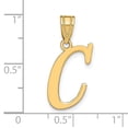 thumbnail image 3 of 14k Yellow Gold Slanted Design Letter C Initial Charm Pendant, 3 of 3