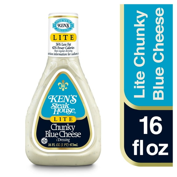 Ken's Steak House Lite Chunky Blue Cheese Salad Dressing 16 fl oz