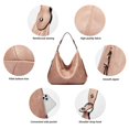 thumbnail image 5 of ZTTD Retro Handbag Mother Bag Three Piece Set Single Shoulder Bag Messenger Bag Handbag Fashion Pu Lady Bag, 5 of 6