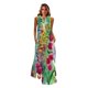 thumbnail image 1 of MOVOKAKA Ladies Spring Summer Long Dress Women Sleeveless V-neck Loose Elegant Dresses Party Printing Vintage Beach Dress Female5XL Gao Jinjia LED, 1 of 2