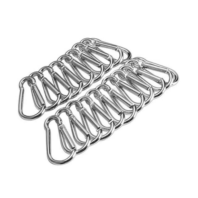 IMENGL Liquidation! Crochets LayerUJI pour Suspendre 20 Mousquetons Crochet à Ressort Léger Multi-Usage en Alliage d'Aluminium pour Camping Taille Unique Argent