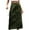 Army Green pants for women, variant on ZZwxWA Womens 2025 Skirts New Multi Pocket Elastic Button Fashion Jeans Holiday Beach Outdoor Evening Cocktail Party Solid Flowy Long High Waist Skirts Black XXL