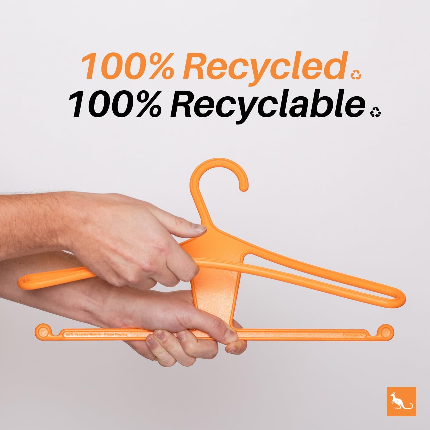 Kangaroo™ Kleiderbügel Aus Recyceltem Kunststoff – Rutschfest, Platzsparend & Super Stabil Kangaroo™ Kleiderbügel Aus Recyceltem Kunststoff – Rutschfest, Platzsparend & Super Stabil