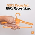 thumbnail image 5 of Kangaroo™ 100% Recycled High-Strength Clothing Hanger, Pants, Shirt, Jacket Hanger - Patented (Tangerine 10-Pack), 5 of 5