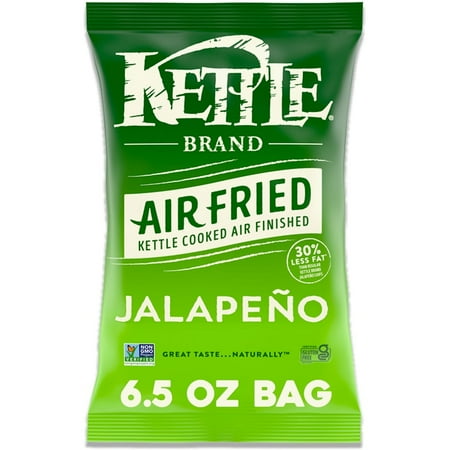 Kettle Brand Potato Chips, Air Fried Jalapeño Kettle Chips, 6.5 Oz Bag