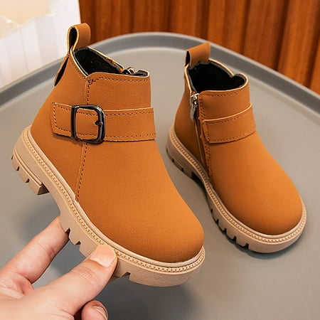 

RUICUW New Winter Boys And Girls Short Boots Toddler Little Kid Big Kid Soft Sole Comfortable Children Plush Cotton Boots