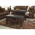 thumbnail image 2 of Ashley Furniture Gately Square Coffee Table Ottoman in Medium Brown, 2 of 3
