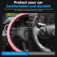 thumbnail image 4 of YISITIAN Bling Elastic Stretch Car Steering Wheel Cover,14.5-15 Inch Crystal Rhinestone Vehicle Steer Wheel Protector,Anti-Slip Diamond Auto Interior Accessories,Universal for Most Cars CJ919-50124, 4 of 6