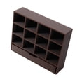 thumbnail image 4 of Vitrina a escala 1/12, muebles en miniatura, modelo de dioramas, miniorganizador realista marrón oscuro, 4 of 9