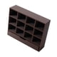 thumbnail image 5 of Caja divisoria de almacenamiento a escala 1:12, miniorganizador, vitrina, bandeja de simulación, diorama, escenario con 12 cuadrículas para mesa de marrón oscuro, 5 of 9