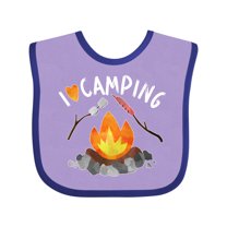 Inktastic I Love Camping- Campfire, Hot Dog, Marshmallows Boys or Girls Baby Bib