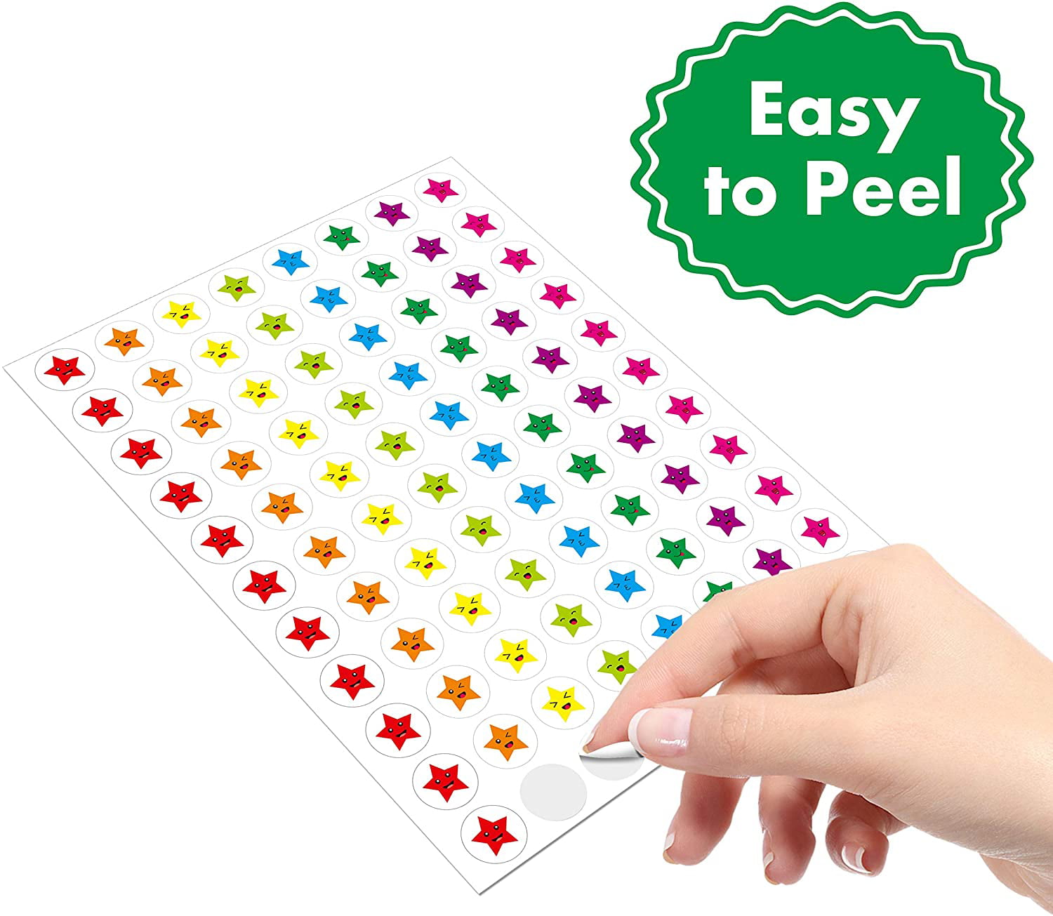 Mini Star Stickers Mega Bundle 5280 PCS in 8 Colors for Reward Behavior Chart 3/8 inch 