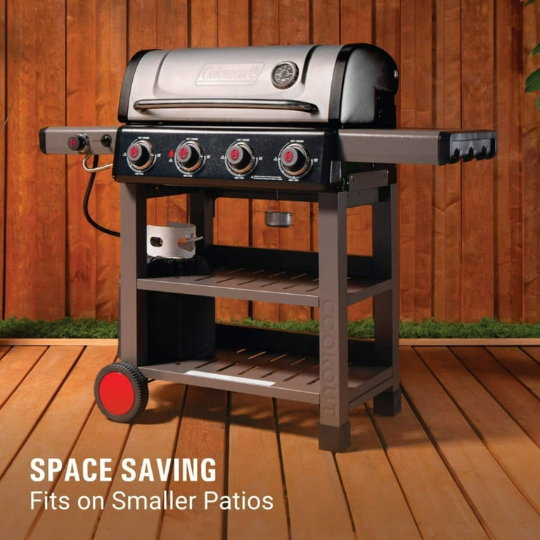 バイヤー厳選用品 Side BTU, 45K 4-Burner, BBQ Coleman Burner, Shelves Storage バーベキュー・調理用品