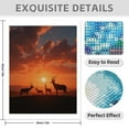 thumbnail image 3 of Diamond Art Kit for Adults, Sunset Antelope Silhouettes Diamond Painting for Adults Beginners, DIY Diamond Art Painting Kits, 5D Diamond Painting Crafts for Home Decor 12x16 Frameless, 3 of 7