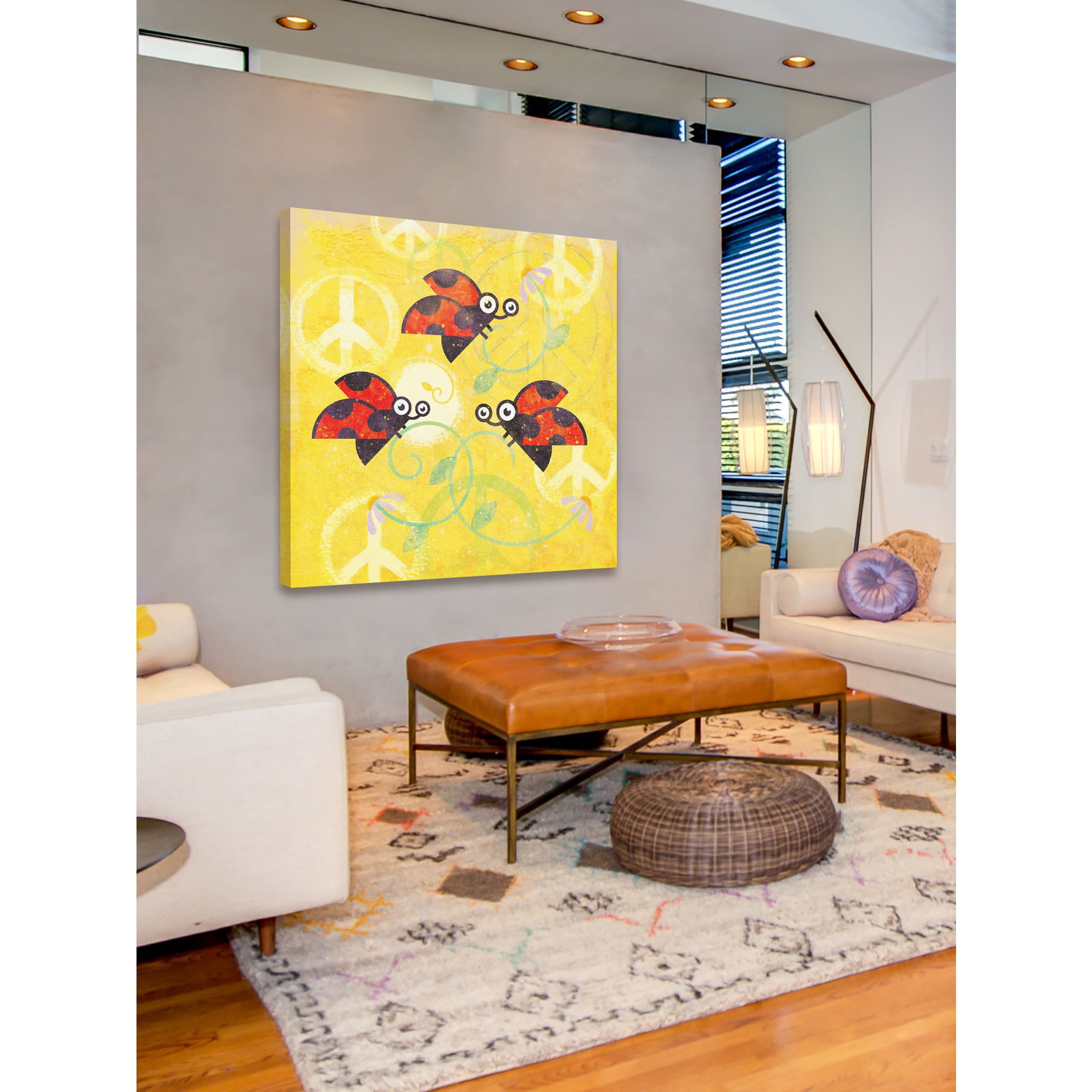 Marmont Hill "Peace Sign Ladybugs V" Painting Print on Canvas