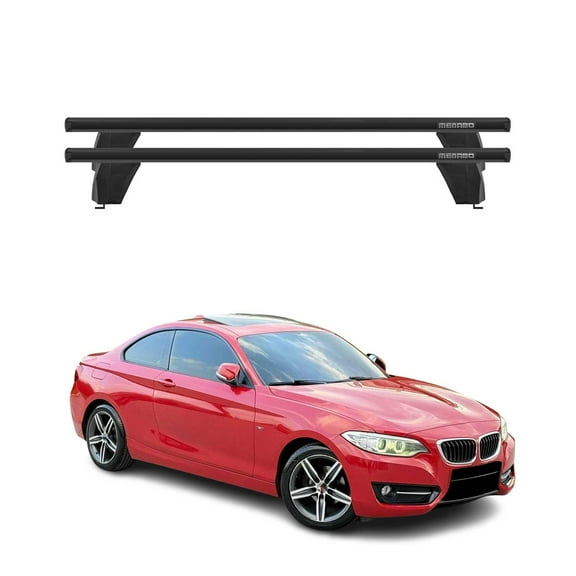 For 2014-2021 BMW 2 Series F22 M2 Coupe Roof Racks Cross Bars Alu Black