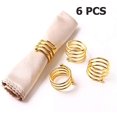 thumbnail image 1 of Napkin Rings, 6 Pieces of Metal Napkin Ring for Wedding Dinner Birthday Table Decor （Rose Gold）, 1 of 2
