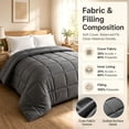 thumbnail image 6 of Soft Lightweight Bed Comforter, All‑Season Microfiber Duvet Insert, Breathable Quilted Comforter, Multi‑Color & Size Options, 6 of 7