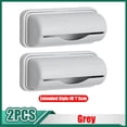 thumbnail image 1 of 1/2PCS Garbage Bag Storage Box Wall Mounted Trash Bags Holder Kitchen Plastic Bag Container Bathroom Garbage Bag Dispenser 2PCS Extended Grey, 1 of 6