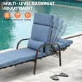 thumbnail image 7 of Pellebant Outdoor Chaise Lounge Metal Patio Adjustable Recliner Chair ,Blue, 7 of 7