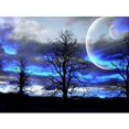 thumbnail image 1 of Diy 5d Diamond Painting Full Round Drill Kits Rhinestone Picture Art Craft para la decoración de la pared del hogar 12x16in Blue Night. Afortunado Sencillez, 1 of 5