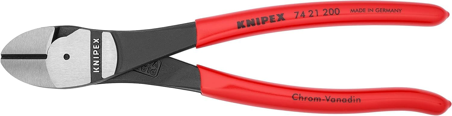 Knipex 74 21 200 SB High Leverage Diagonal Cutters 7,87" 12° angled in blister packaging
