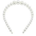 thumbnail image 1 of Aeyistry 1 pieza diademas de perlas elegantes blancas perlas de imitación diademas aros para el cabello accesorios para el cabello para mujeres y niñas, 1 of 2