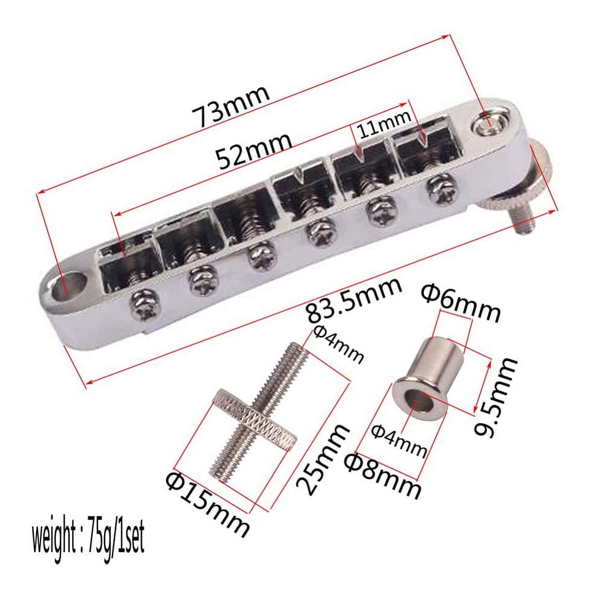 LP Bridge Tune O Matic Bridge Adjustable Chrome Plated Guitar Bridge ...