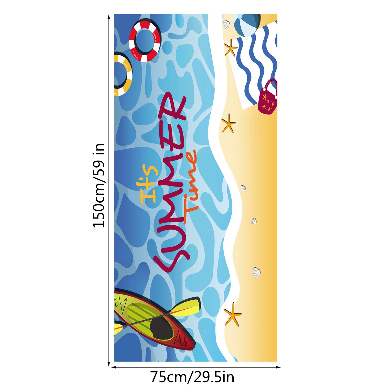 Microfiber Beach Towel Ultra Light Hawaiian Beach Pattern Bath Towel ...