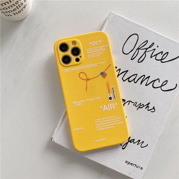 Hot Tides Brand Sneakers Funda de teléfono para iPhone 14 13 12 Mini 11 Pro X XR XS MAX 7 8 6 Plus Etiqueta Carta Funda de silicona Coque Tan Jianjun unisex