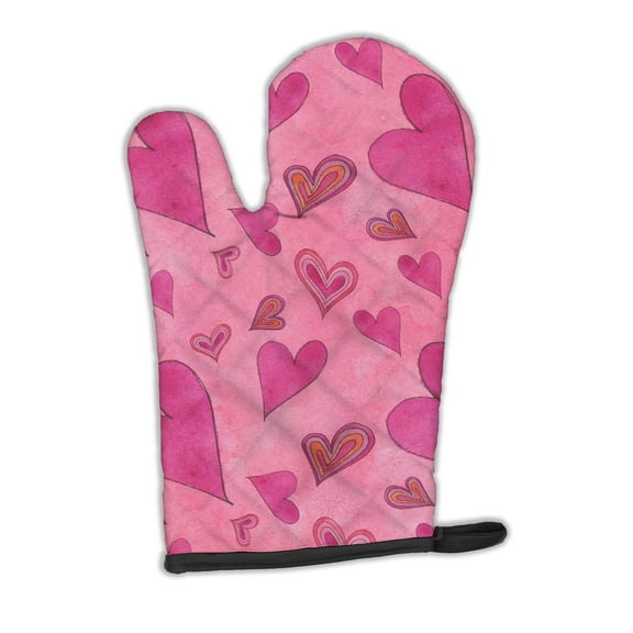 Caroline's Treasures Watercolor Love and Hearts Oven Mitt