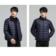thumbnail image 5 of JIKNTTR Mens Lightweight Packable Puffer Jacket Lightweight Puffer Down Jacket Stand Collar Thin Coats Trendy Warm Quilted Jackets Travel Quilted Jackets Travel Warm, 5 of 5