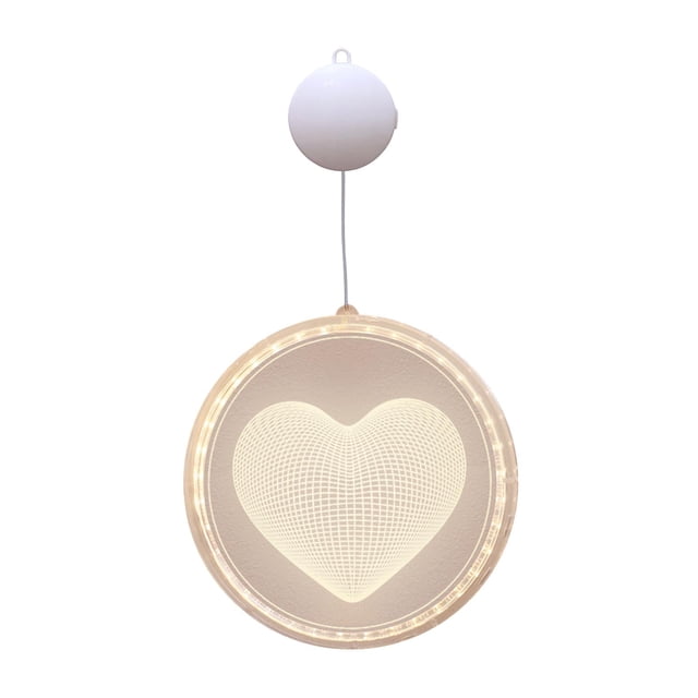 Lámpara de noche 3D para San Valentín, ideal como regalo o decoración de pared. Adorno con luz nocturna 3D. Corazón 16cm