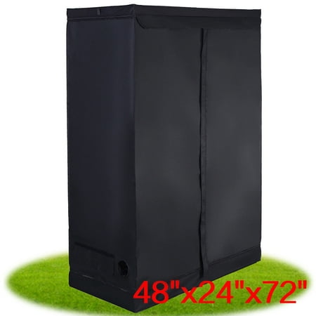 Aeroponic Clone - Costway Indoor Grow Tent Room Reflective Hydroponic Non Toxic Clone Hut 6 Size (48''X24''X72'')