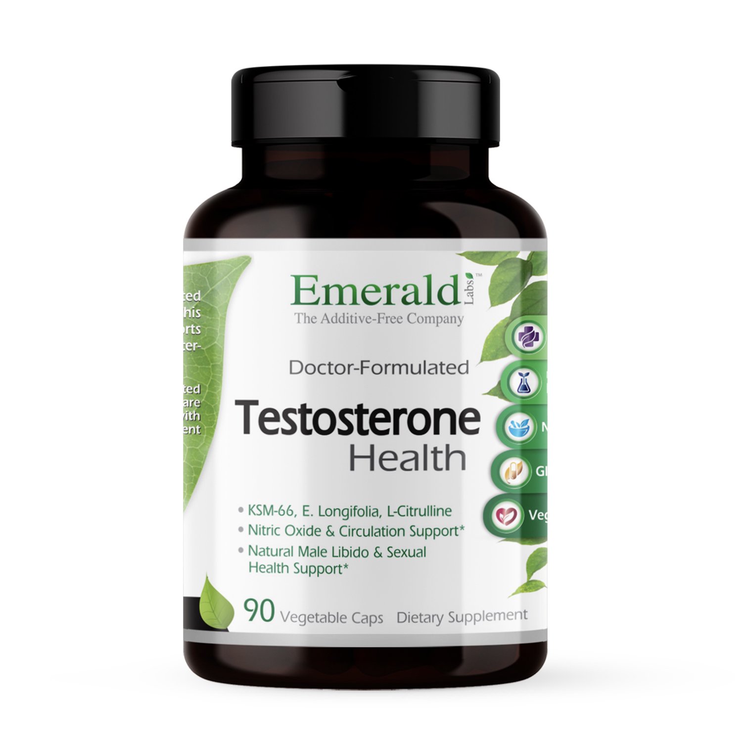 Emerald Labs Testosterone Health - E. Longifolia, KSM-66, and L-Citrulline - All Natural Ingredients - 90 Vegtable Capsules