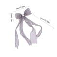 thumbnail image 3 of Lace Bow Curtain Tiebacks, Silky Ribbon Bowknot Curtain Holdbacks for Sheer Curtains, Decorative Curtain Accessories for Bedroom Living Room Wedding Decor (1 Pack, Gray), 3 of 7