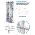 thumbnail image 3 of Spring Flowers Blackout Curtains, French Door Curtains for Door Window, Watercolor Floral Butterflies Botanical Privacy Drapery for Patio/Sidelight Doors, 1 Panel with Tieback, 25 x 72 Inches, 3 of 6