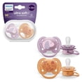 thumbnail image 1 of Chupón Ortodóntico Ultra Soft Philips Avent Naranja Morado con Caja Esterilizadora 6-18 Meses, 1 of 6