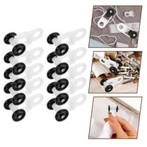 HEMOTON 20pcs Ceiling Curtain Track Pulleys Curtain Track Rollers Drapery Rail Sliding Glider for