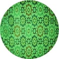 thumbnail image 1 of Ahgly Company Indoor Round Patterned Green Area Rugs, 3' Round, 1 of 6