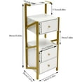 thumbnail image 3 of Salon Storage Cabinet with 3 Drawers, Salon Station Makeup Organizer Shelf with Hair Dryer Holders, Salon Trolley Makeup Holder for Hair Stylist Beauty Salon, H5.5in Drawers, White, 3 of 9
