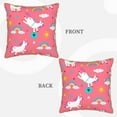 thumbnail image 3 of Kll Yoga Unicorn Decorative Throw Pillow Covers Velvet Soft For Couch Sofa Bedroom Living Room Outdoor -16"X16", 3 of 8