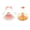 thumbnail image 1 of Ropa de muñeca BJD Hugo 2x 1/6 pulgadas estilo Pastoral vestido conjunto diadema, 1 of 10