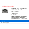 thumbnail image 2 of Front Brake Rotor - Compatible with 2006 - 2011 Cadillac DTS 2007 2008 2009 2010, 2 of 2