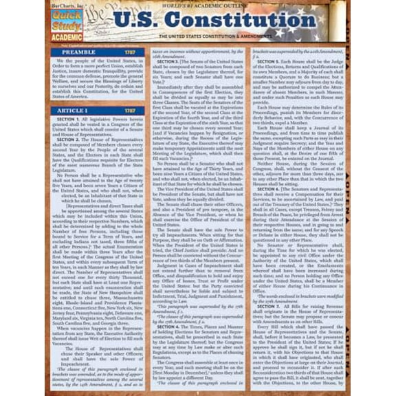 Pre-Owned U.S. Constitution (Hardcover) by BarCharts Inc