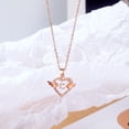 thumbnail image 3 of Kripyery Clavicle Chain Rhinestone Inlay Heart Pendant Exquisite Shiny Gloss Stylish Daily Dress Up Elegant Women Angel Wings Pendant Necklace Fashion Jewelry, 3 of 8