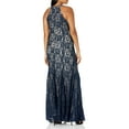 thumbnail image 4 of Nightway Robe Dos Nu en Dentelle pour Femmes, Bleu, 8, 4 of 4