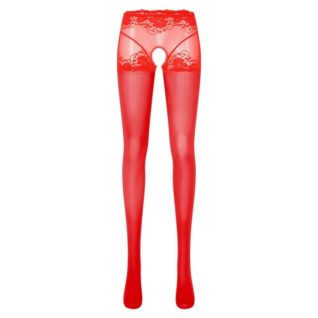 Collants Transparents Aguichant Brillants pour Femmes Collants Extensibles Lingerie Bas Confortables à Porter à la Mode